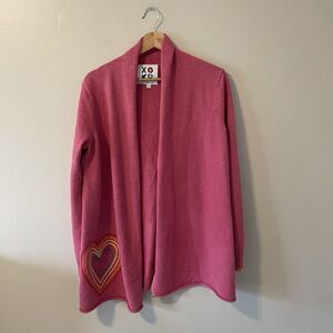 Kerri Rosenthal Heart Embroidered Cardigan Anthropologie Sz S